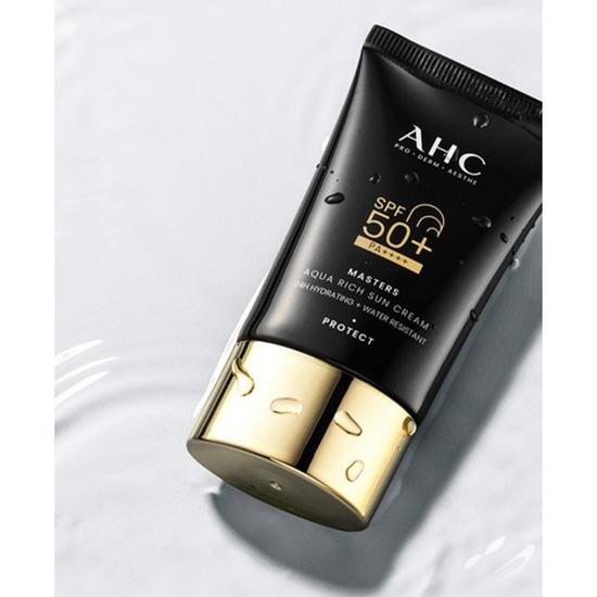 AHC Masters Aqua Rich Sunscreen SPF50+ PA++++ Hydrating Daily Sun Cream Twin Pack 30ml X2