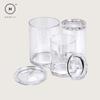 Homlly 3pc Acrylic Clear Cotton Ball and Swab Organizer
