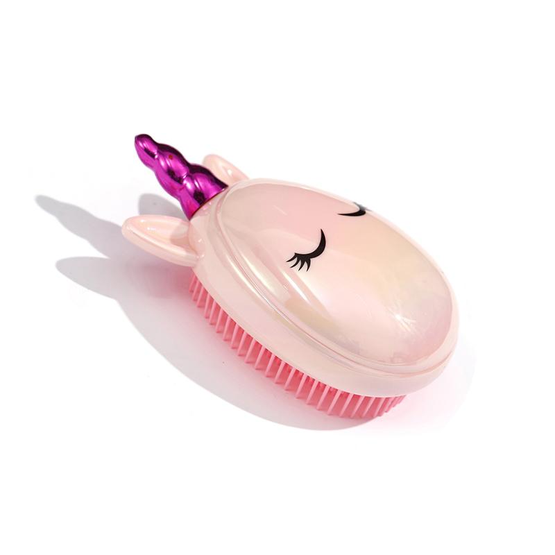 

Детская маленькая расческа для ухода за волосами, мультяшный массажер для головы в виде единорога, высококачественная антистатическая расческа, милая детская расческа для укладки волос