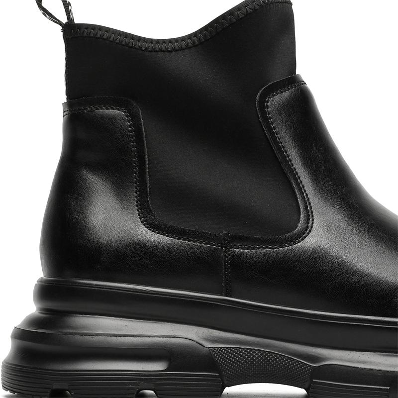 Leather Ankle Boots For Man Genuine Leather Big Size Boots High Quality Designer Casual Formal Outdoor Boots Platform