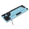 Mechanical Keyboard Sensitive Triggering Lightweight Portable Two Colors Stitching PC Keyboard for Desktop LaptopBlue