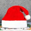 2022 Red Gold Velvet Plush Edge Santa Hat for Adults and Children