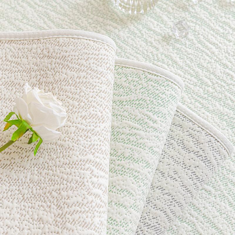 New Cool Bean Sofa Cover Summer Ice Silk Mat Cream Style Sofa Seat Cushion Universal Non Slip Machine Washable Sofa Cover