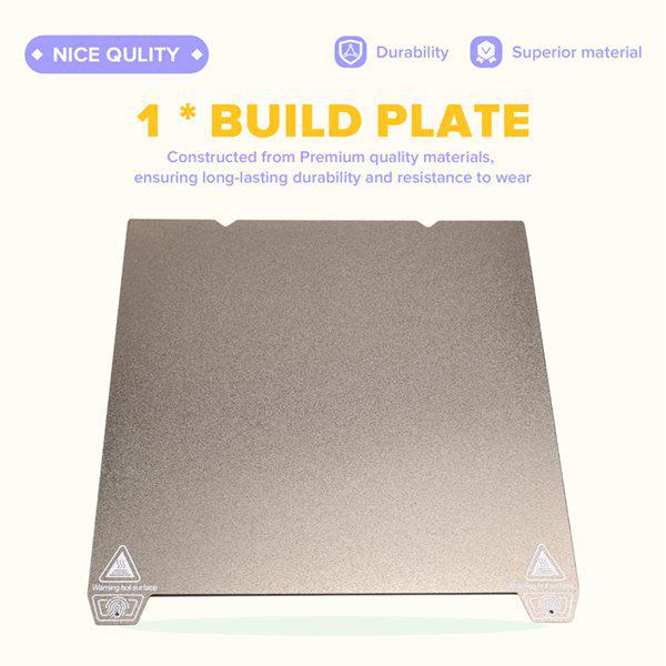 PEI Double-Sided Coated Magnetic Sheet, 235x235mm, Color: As Shown, Material: Soft Magnetic PEI.