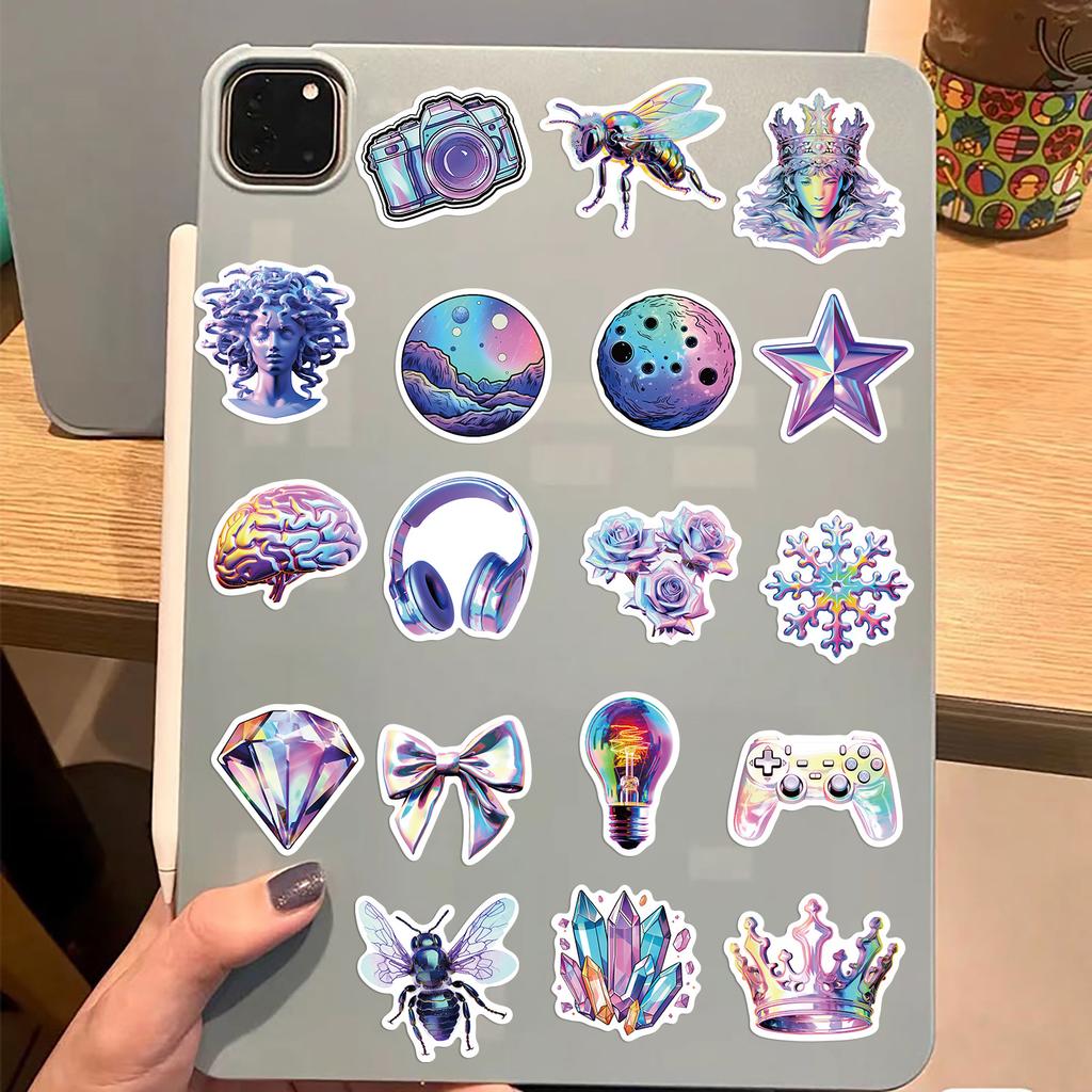 50 Steam Wave Psychedelic Graffiti Stickers Guitar Notebook Suitcase DIY Waterproof Stickers