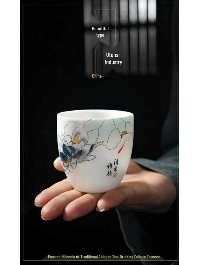 

Chaxun Mutton Fat Jade White Porcelain Master Tea Cup