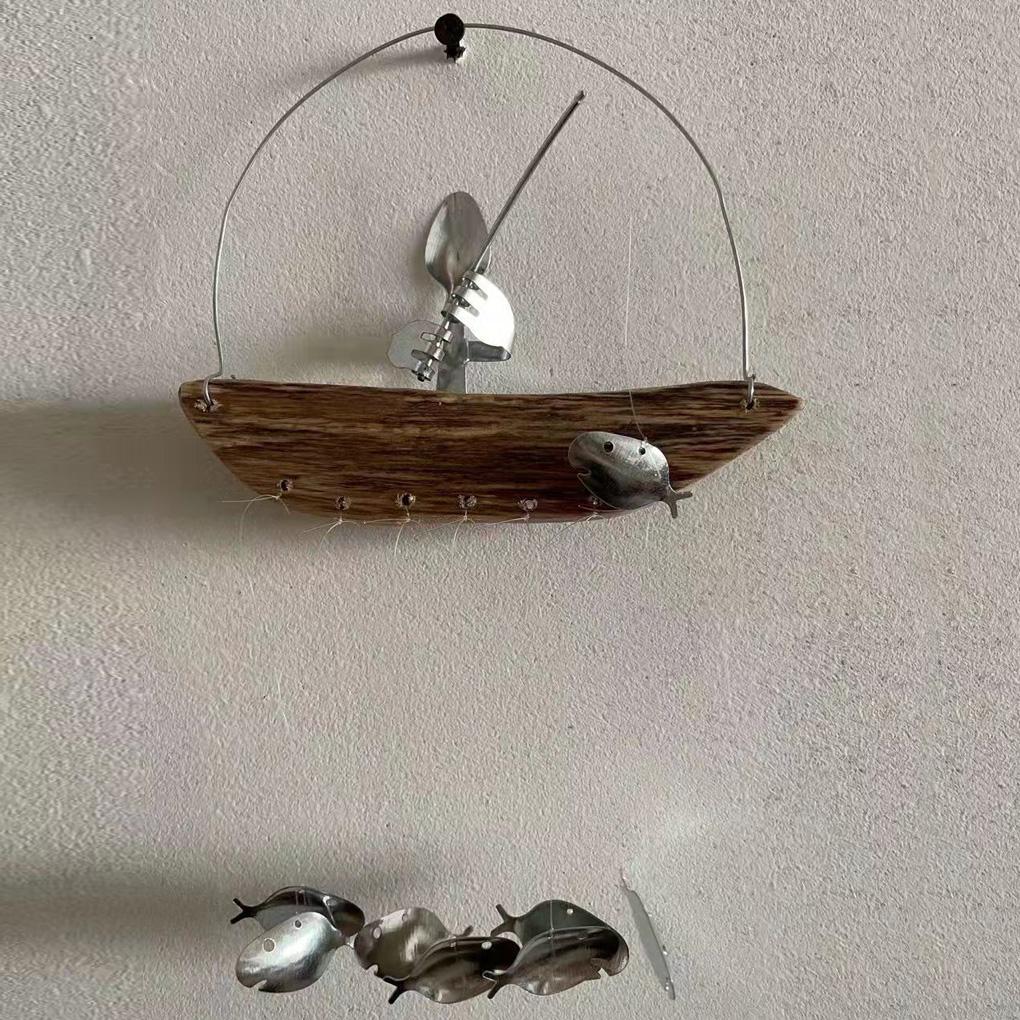 Carillon éolien structure en fer taille compacte joli cadeau cloche suspendue décoration de jardin accessoires ménagers décorations de jardin pendentif mural