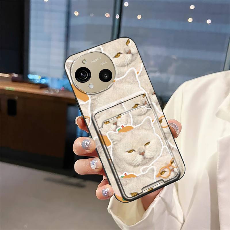 Cartoon Durable Phone Case For Sharp Aquos R10/SH-51F Shockproof Soft case Fashion Design Card sleeve Anti-knock Cute