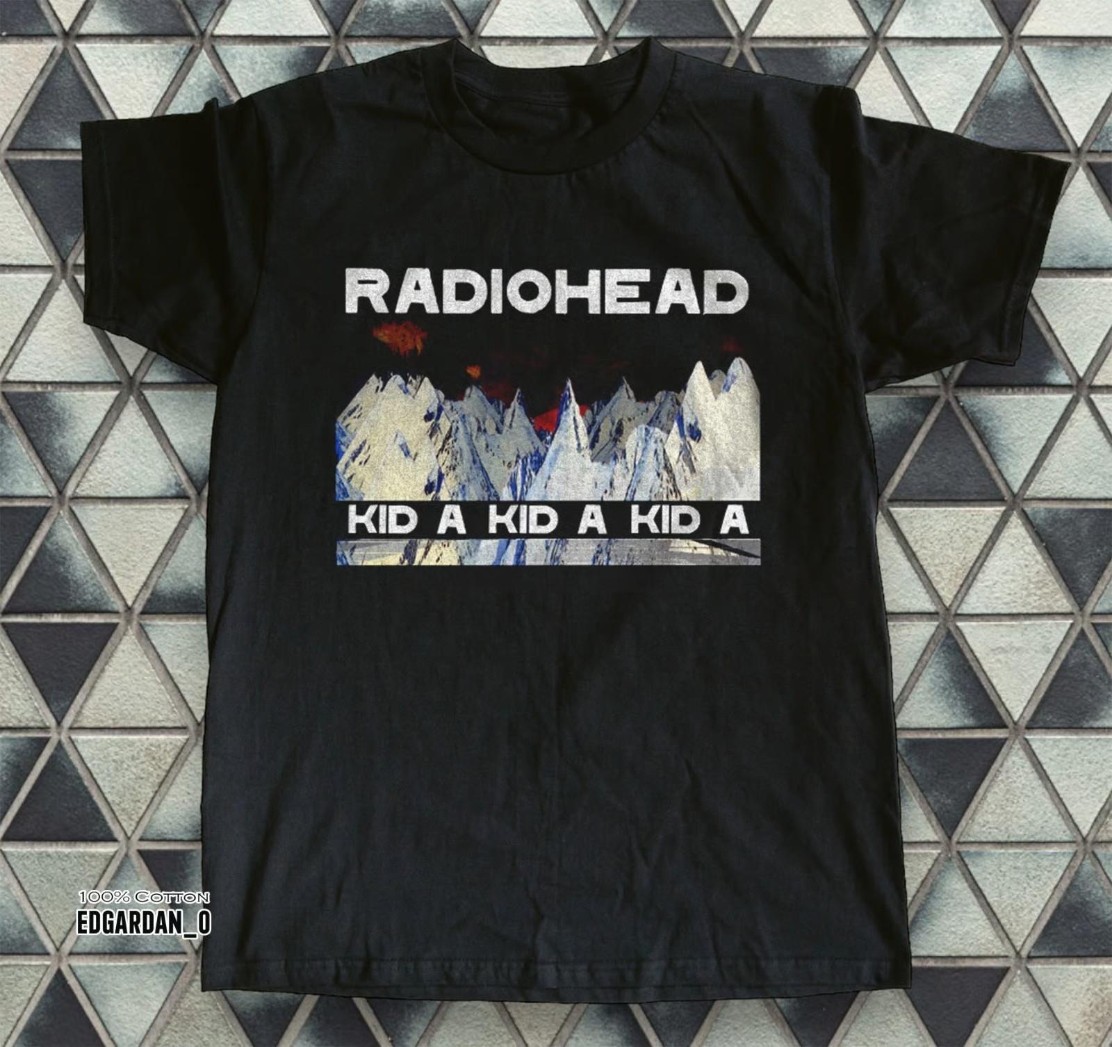 Radiohead - Kid A Kid A Cotton Black Unisex T-shirt Size S-5XL S разноцветный