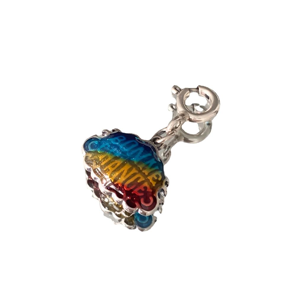 Colorful Double-Sided Enamel Good Luck Brand Single Pendant Ins Cold Wind Niche Light Luxury Design Necklace Premium
