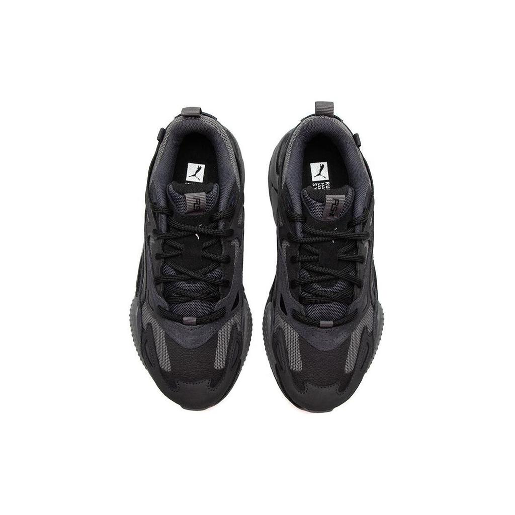Puma Rs-X Mesh Leather Fabric Cow Split Leather Synthetic Leather Tpu Trendy Comfortable Low-Top Dad Sneakers Unisex sneakers Black 390776-21