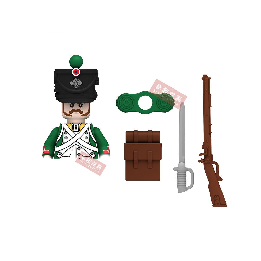 Military affairs Napoleon French Cuirassier Dragoon Building Blocks Model Bricks mini Action toy Figures Toy gift for children