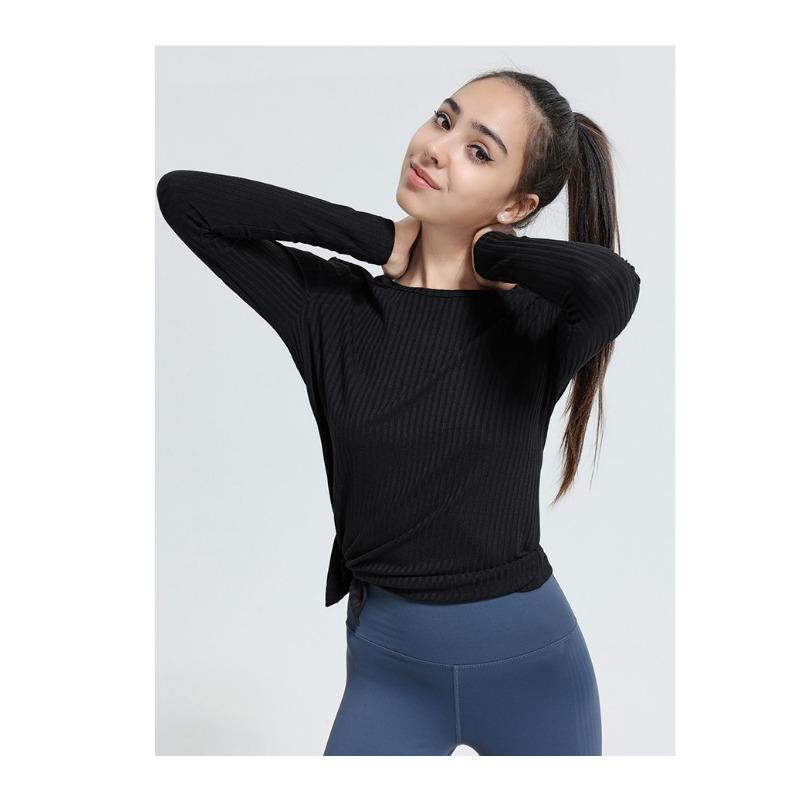 Damska sportowa, obcisła, długa, z rozcięciem, joga, top fitness