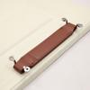 Brown Stool Pull Handle PU Cabinet Pulls Nordic Leather Handle  Suitcase