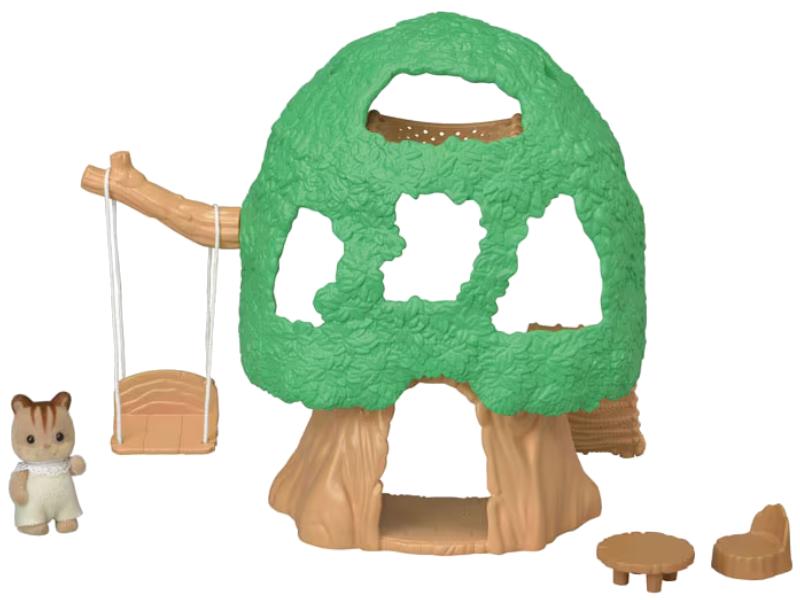 Famílias Sylvanian 5318 casa na árvore da creche 3+