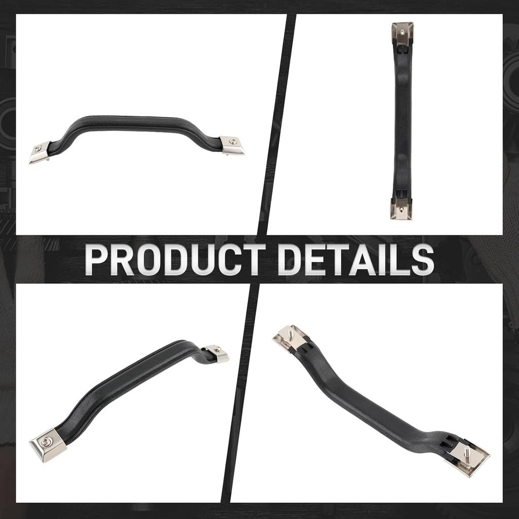 55009801K Interior Door Handle Pull Strap Kit Black Front Left Driver and Right Passenger Side Compatible with Jeep Wrangler YJ 1987-1995 Pack of 2