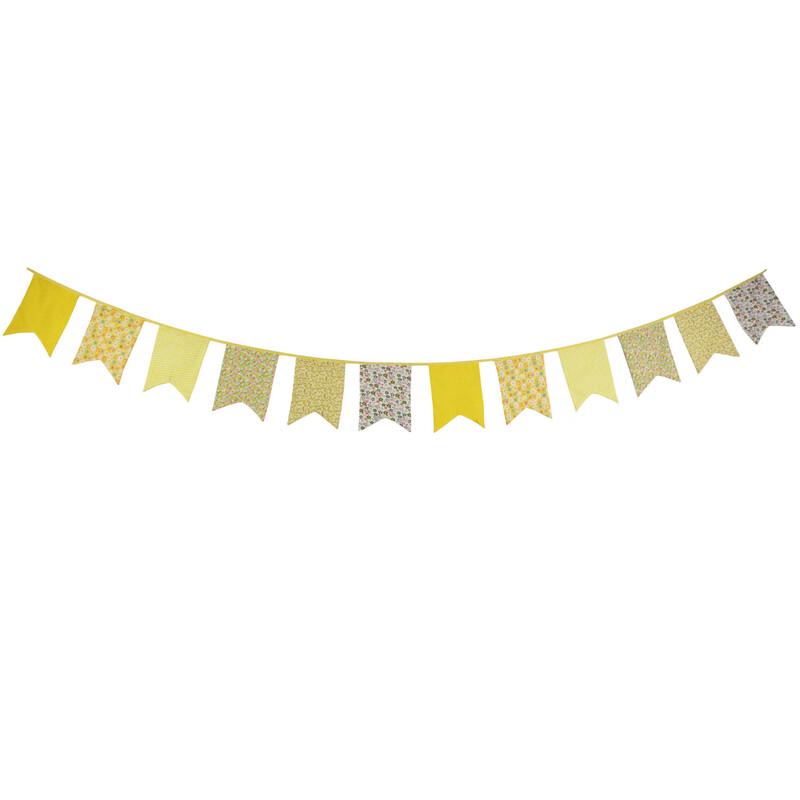 OEING Floral Cotton Pennant Banner