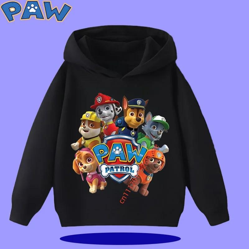 PAW Patrol 2026 Kids Hooded Sweatshirt for Autumn/Winter Long Sleeve 2026 New Style Boys' and Girls' Cartoon Print Sweater