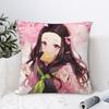 N-Nezuko Kamado D-Demon-Slayer Pillow Case Sofa Decor Home Double-Sided Printing Short Plush Cushion Cover Throw Pillow Cover