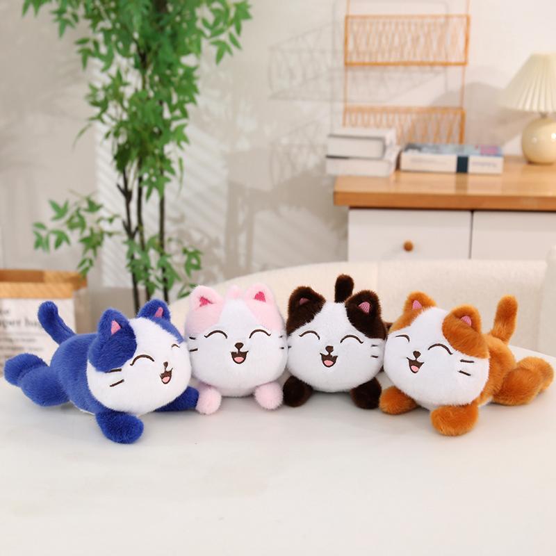 1Pc 102040Cm Kawaii Happy Cat Plush Toys Cute Kitten Dolls Stuffed Soft Animal Cat Pillow Keychain Pendant