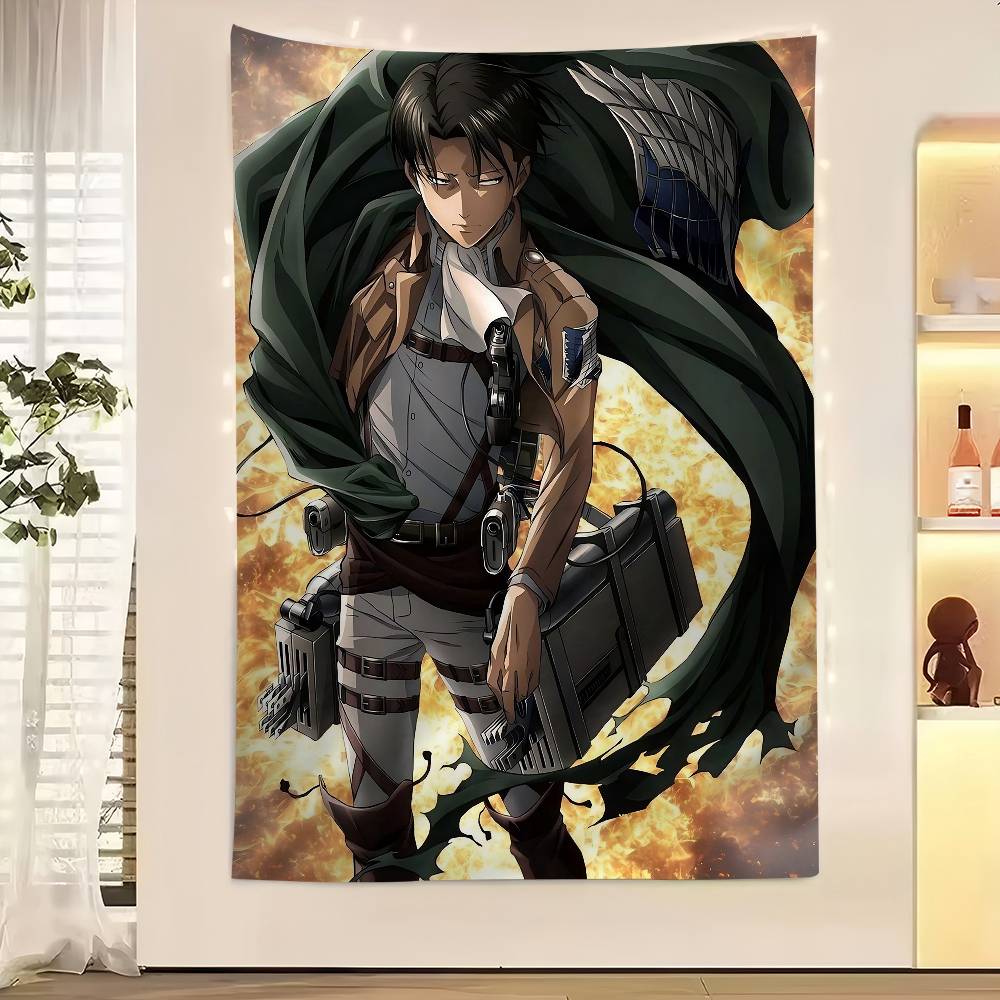 Vintage Anime AAttack On Titan Printed Large Wall Tapestry Indian Buddha Wall Decoration Witchcraft Bohemian Hippie Wall Art
