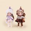 College Style Peach BJD Doll Multi-joint Movable Pendant Toy