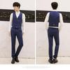 Men's Korean Style Slim Suit Vest - Business Casual for Spring & Autumn, Professional Groomsmen Dress Vest.