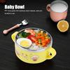 Baby Children Bowl Cartoon 304 Stainless Steel Rice Feeding Bowl with Lid Tableware