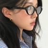 Black Frame Glasses Plain Artifact Temperament Nerd Small Frame Small Face Height Black Frame Female Myopia Can Be Matched