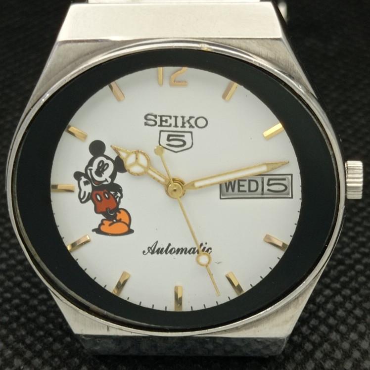 BRUKT VINTAGE SEIKO CARTOON DIAL AUTOMATISK 6309A JAPAN HERREKLOKKE 606-a314470-2 SKU606-a314470
