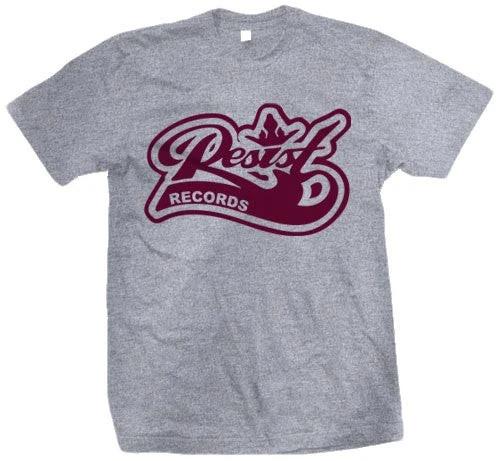 New Music Resist  Logo  Maroon on Sports Grey T Shirt S