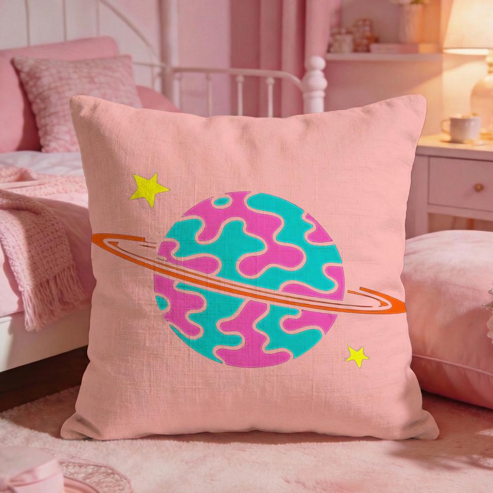 DecorCartoon PlanetS Cushion Cover Premium Comfort Reversible Pillow Cove Two in One Design for Any Room Car Interior
