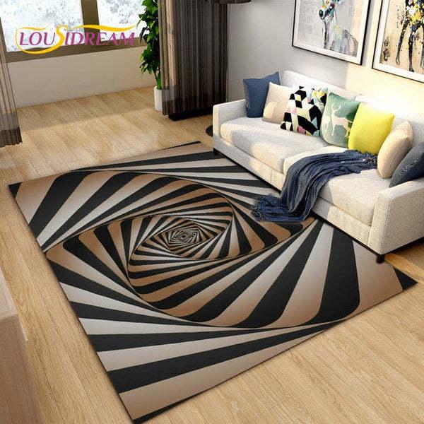 3D Optical Illusion Vortex Carpet - Bedroom & Living Room Floor Mat