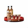 Rotating Condiment Turntable, Lazy Susan Turntable Organizer, Kitchen Cabinet Storage Red Black