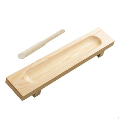 Dumplings Plate Restaurant Rectangular Wooden Serving Tray for Party
