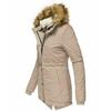 Giacca Invernale Calda da Donna con Collo in Pelliccia, Cerniera, Maniche Lunghe, Vestibilità Slim, con Cappuccio