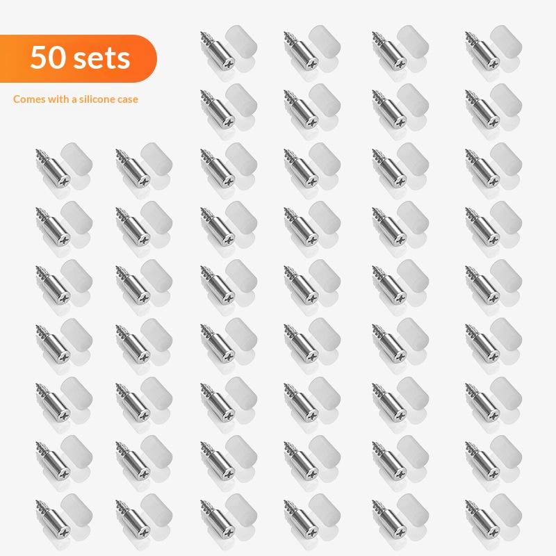 10/50 Sets Regalbodenträger mit Hülse Selbstschneidende Schrauben für Küchenschrank Laminatboden Haus Holzbearbeitungsprojekte