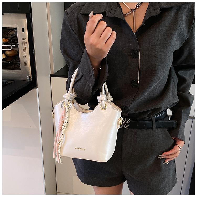 

Korean version of the commuter portable small bag for women s 2025 spring new high-end niche versatile shoulder bucket bag