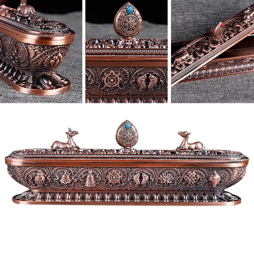 Versatile Tibet Incense Burner Antique Handmade Incense Stick Holder Zen Teahouse Home Office Decoration Crafts Ornaments