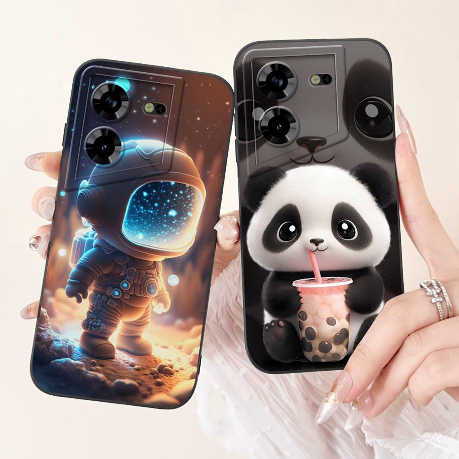 For Tecno Pova 5 Case Cute Cartoon Dinosaur Liquid Silicone Soft TPU Protective Back Cover For Tecno Pova 5 Pro Pova5 Case Funda
