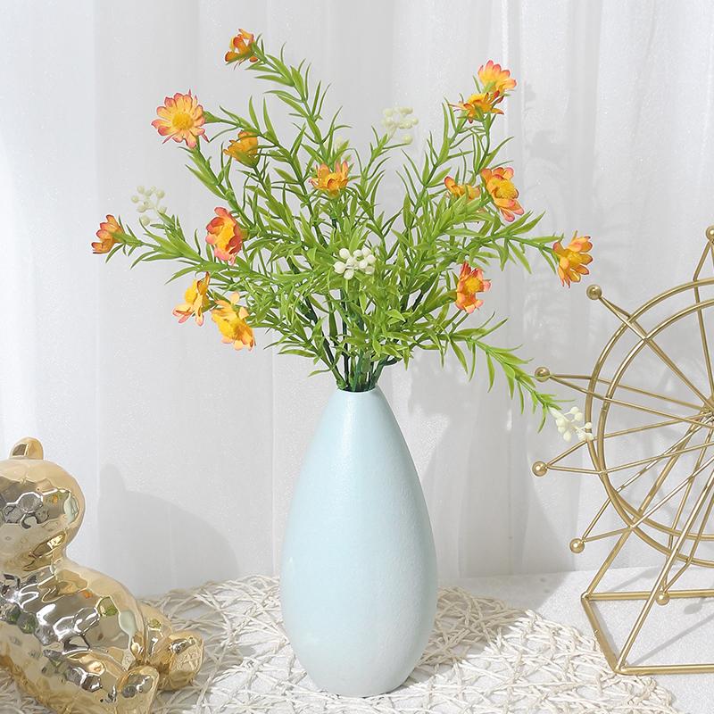 

15Head Artificial Daisy Bouquet Living Room Dining Table Decoration Room Decoration Bridal Wedding Decor Party Festival Accessor 33cm помаранчевий