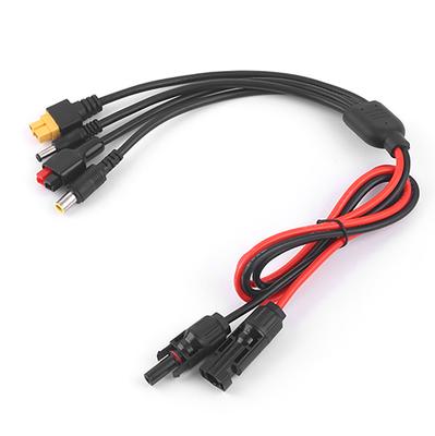 Solarpanel-Verlängerungskabel 4 in 1 DC5521 7909 XT60 Buchse Photovoltaik-Kabel PV-Kabel 30A