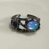Elegant Moonstone Adjustable Retro Ring: Niche, High-End, Trendy European and American Design