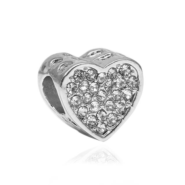 2pcs Colorful Crystal Charm Beads Fit Original Brand Charms Bracelets Necklaces Silver Color Women 'S Bracelet Diy Jewelry Making