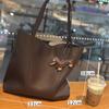Tote Bag, Lazy Shopping Bag, Large-capacity Single-shoulder Casual Genuine Leather Bag