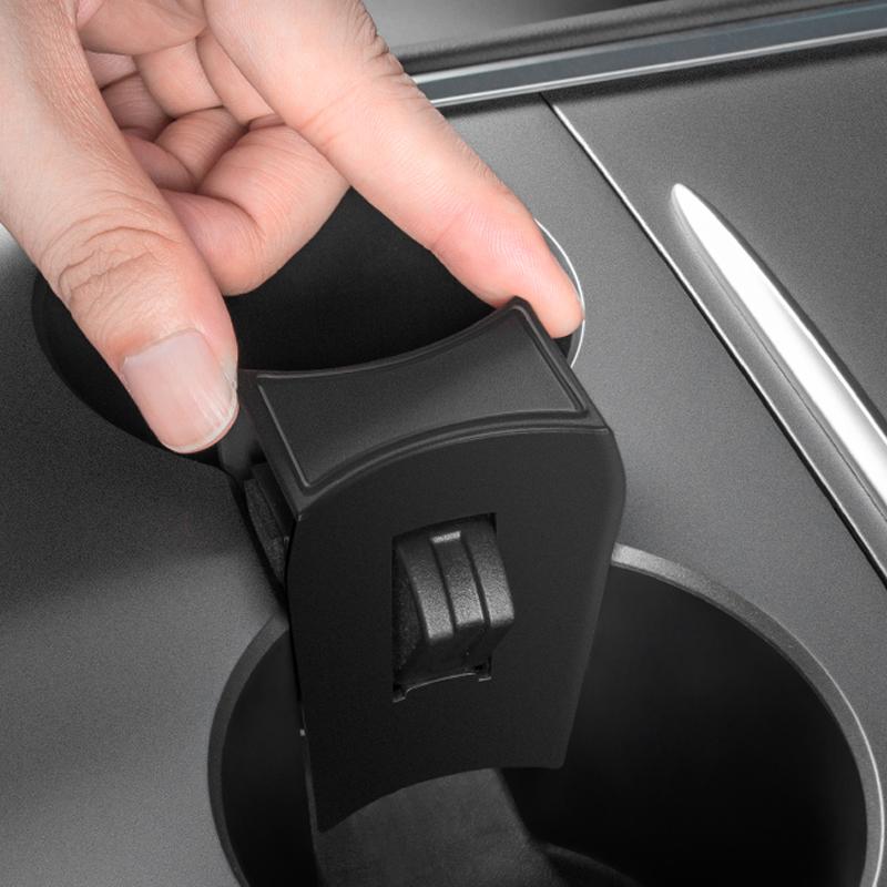 Limitator de suport pentru pahare de apă auto cu control central pentru Tesla Model 3 Model Y Suport fix pentru sticle de băutură pentru interiorul mașinii