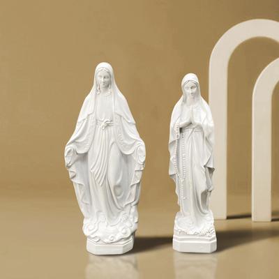 Unsere Liebe Frau von Lourdes Gesegnete Jungfrau Maria Katholisches Religiöses Geschenk Harzfigur Statue Heiliges Zuhause Weihnachtsdekorationen