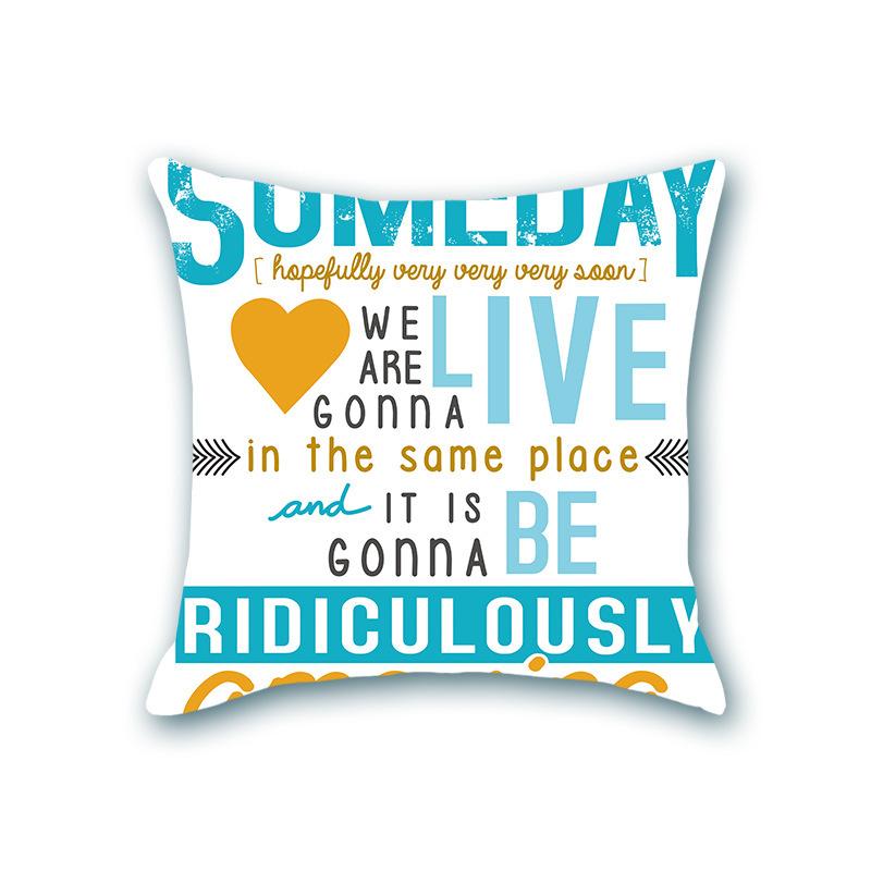 Nordic Alphabet Model Room Sofa Pillow Cushion Office Waist Pillow Home Alphabet Pillow Set
