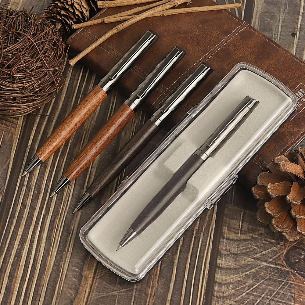 With Case Metal Ballpoint Pen Smooth Writing Black Ink Pen New Gel Pens  School Stationery