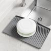 Nonslip Kitchen Dish Drainer Pad Heat Resistant Dish Drying Mat Silicone Draining Board Mat  Home